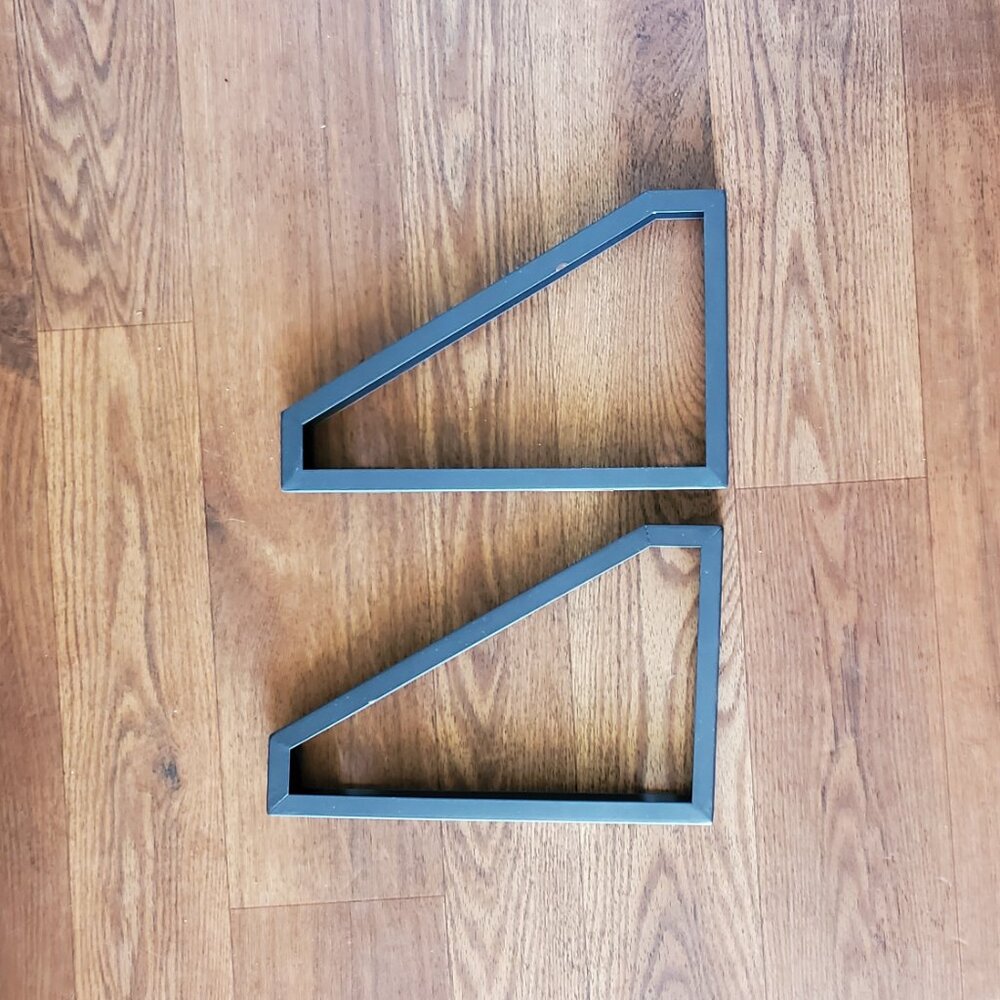 IKEA Ekby Lerberg Shelf Brackets (2) Gray - Picture 2 of 3